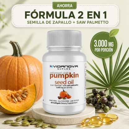 Aceite de semilla de calabaza para el bienestar urinal masculino